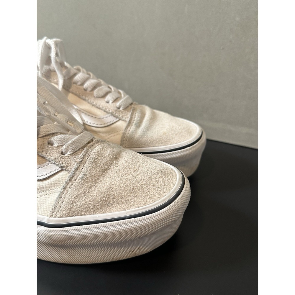 Vans Cream White Floral Platform Old Skool Sneakers - Picture 12 of 12